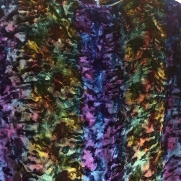 Vintage Crushed Velvet Dress Size S/M - Picture 4 of 6